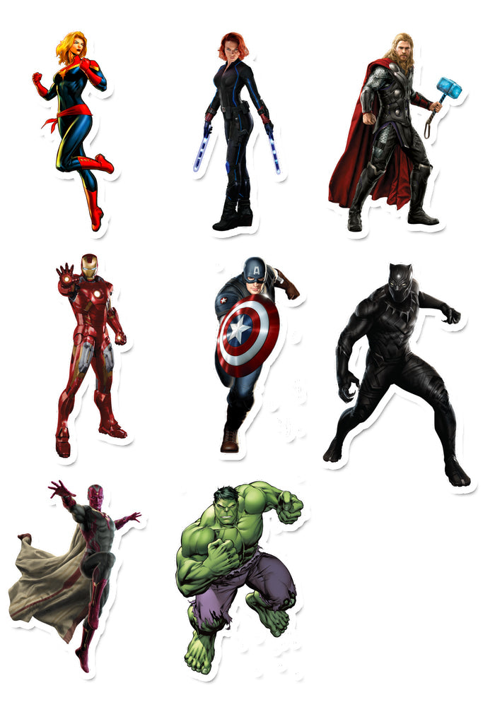 Avengers Cake Toppers – Superhero Theme Birthday Cake Decoration
