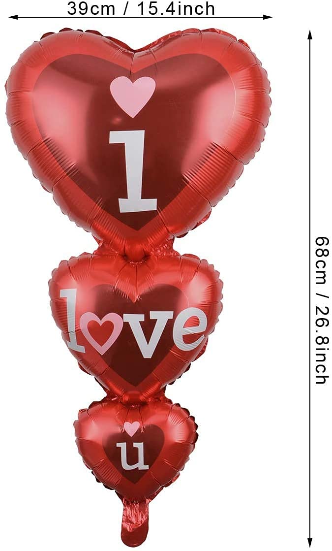 Red “I Love You” Foil Balloon ❤️✨.