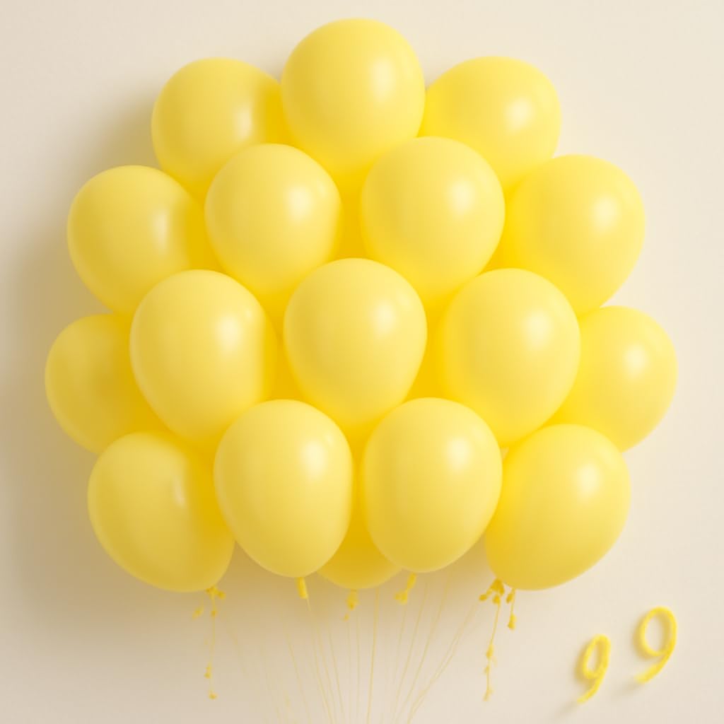 Yellow Pastel Balloons Pack of 50