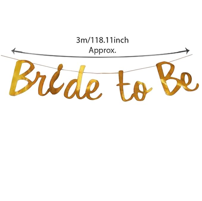 Gold "Bride to Be" Bunting – Elegant Wedding & Party Banner Decor