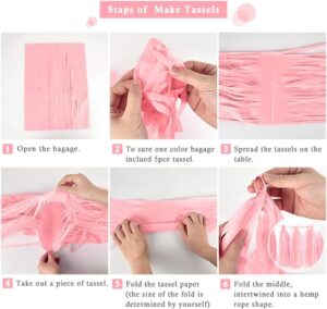 Pink Paper Tassel Garland – Decorative DIY Backdrop