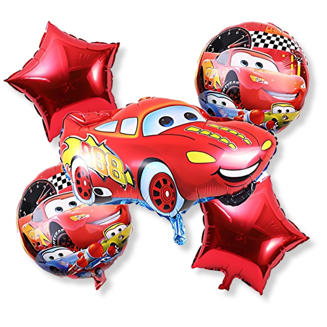 Car Foil Balloon 5 Pcs Set – Theme Birthday Decoration Items