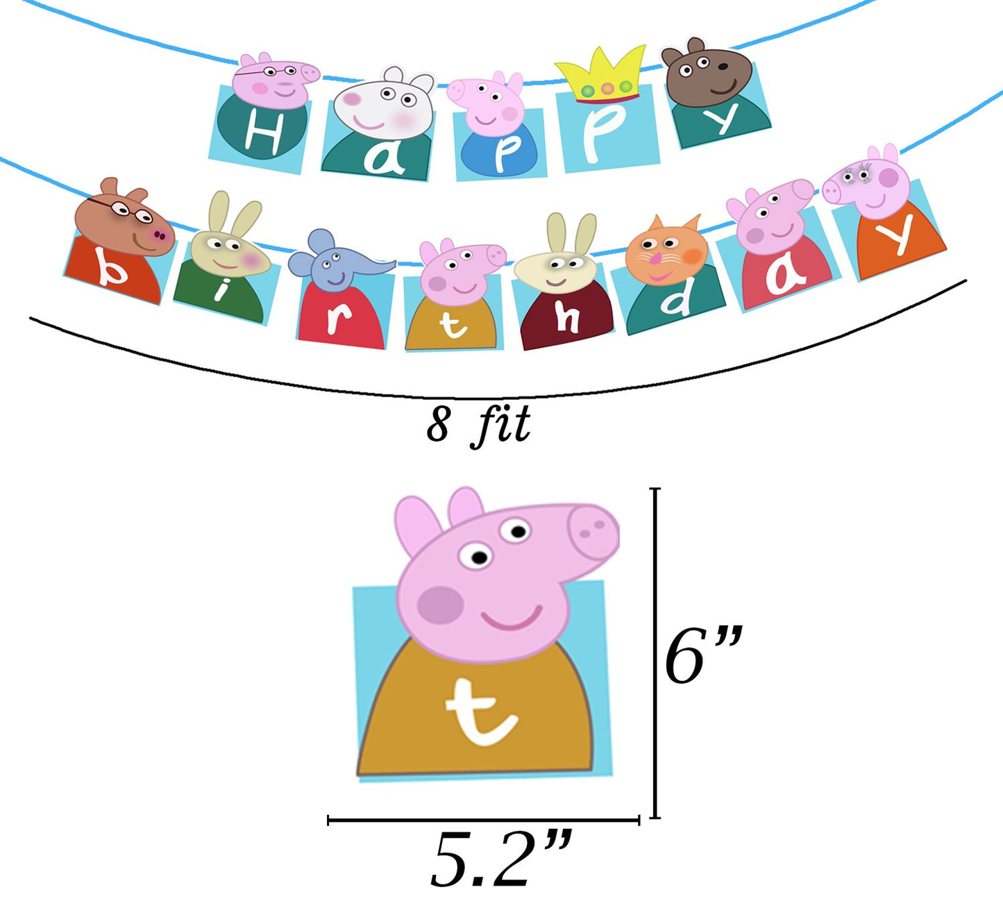 Peppa Pig Happy Birthday Banner