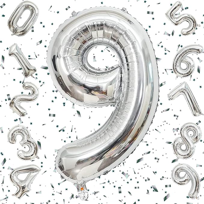 Number Silver Foil Balloon – 32 inch Size