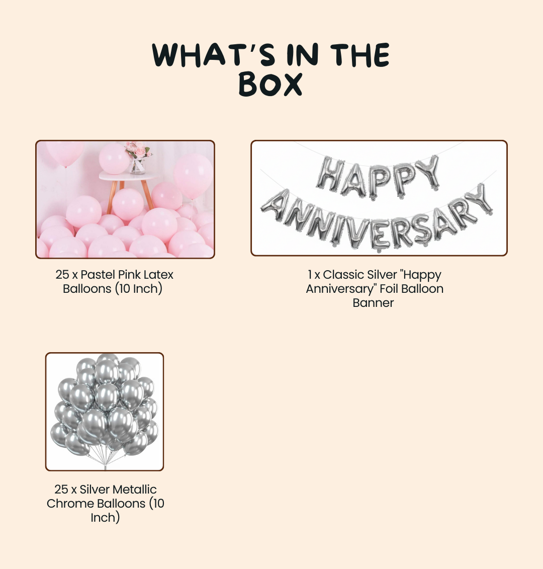 Chic Silver & Giant Pastel Pink Anniversary Decor Kit (50+ Pcs)