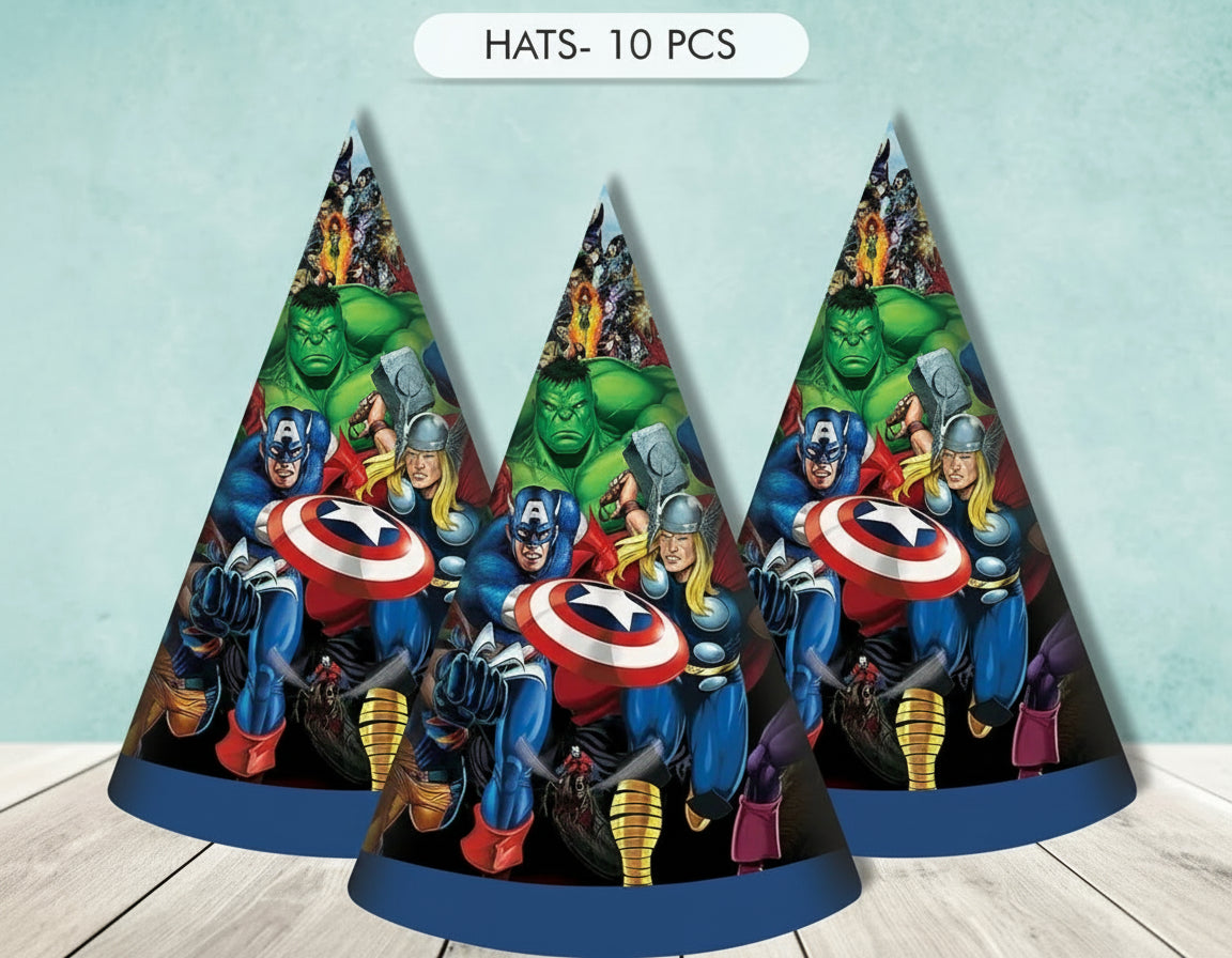 Avengers Theme Party Caps – Pack of 10