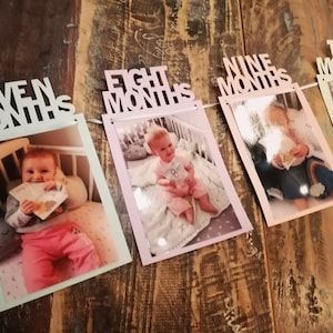 Baby Monthly Photo Banner – 1st Birthday Milestone Garland (Birth to 12 Months)