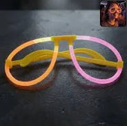 Crackles Luminous Glow Sticks – Plastic LED Eye Glasses | Glow in Dark Party Lights (Pack of 4)