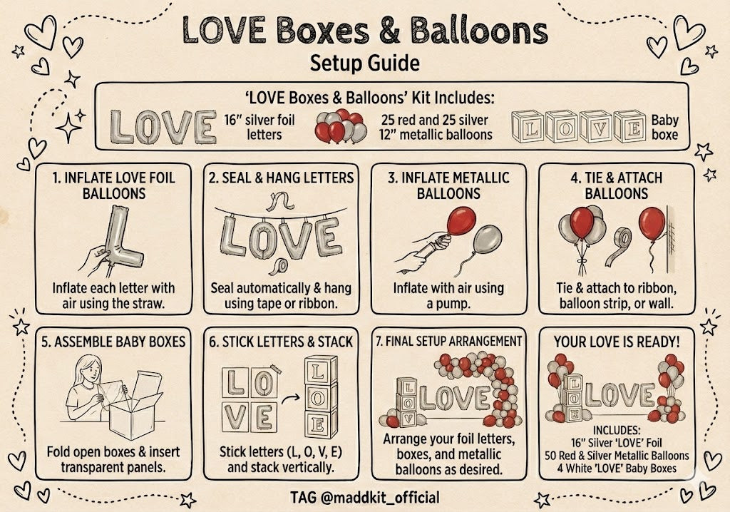 Love Celebration Party Decor Set