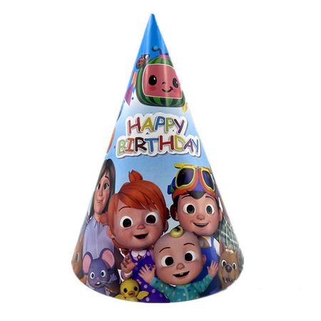 CoComelon Birthday Caps – Party Hats for Kids (Pack of 10)