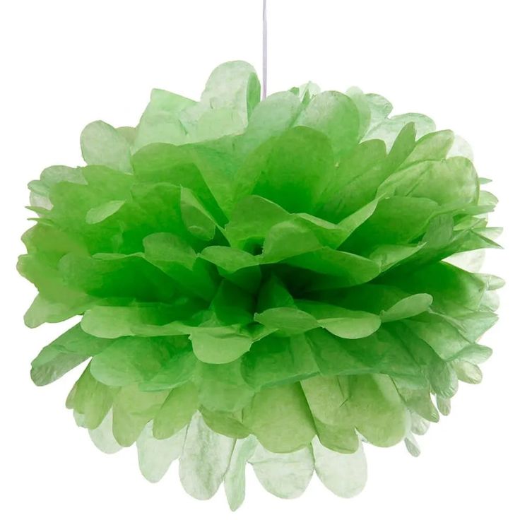 Green Tissue Paper Pom Poms – Flower Balls(14 Inch)