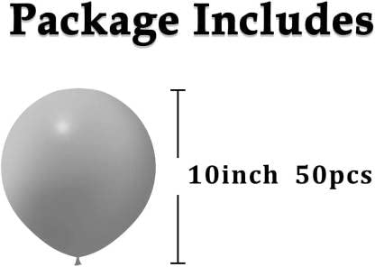 Grey Pastel Macaron Candy Color Balloon (Pack of 50)