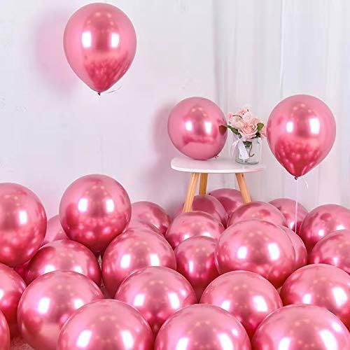 Pink Chrome Balloons – Pack of 20 (10 inch)