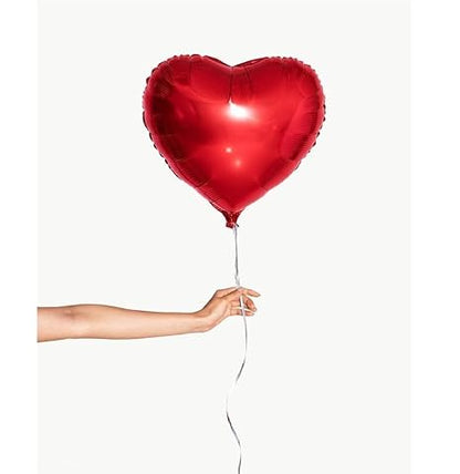 Car Boot Happy Birthday Decoration Kit – Silver & Red Chrome Balloons, Red Cursive LOVE Foil, Foil Hearts, Fairy Lights & Photo Props (Complete Set)