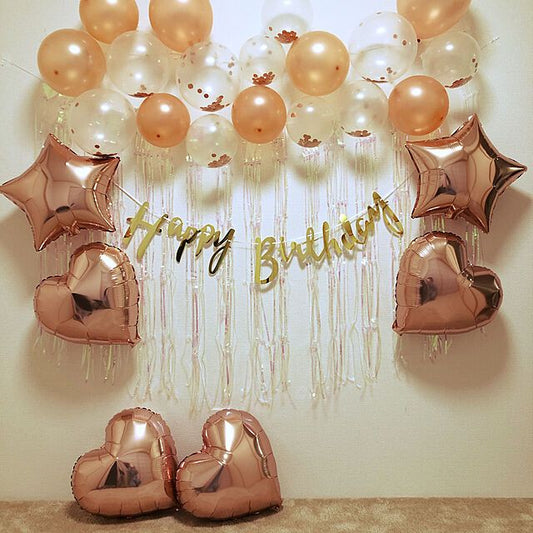 Rose Gold Radiance & Silver Sparkle Birthday Decor Kit