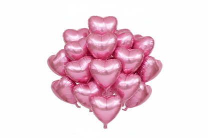 5 inch pink heart foil balloons