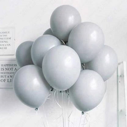 Grey Pastel Macaron Candy Color Balloon (Pack of 50)