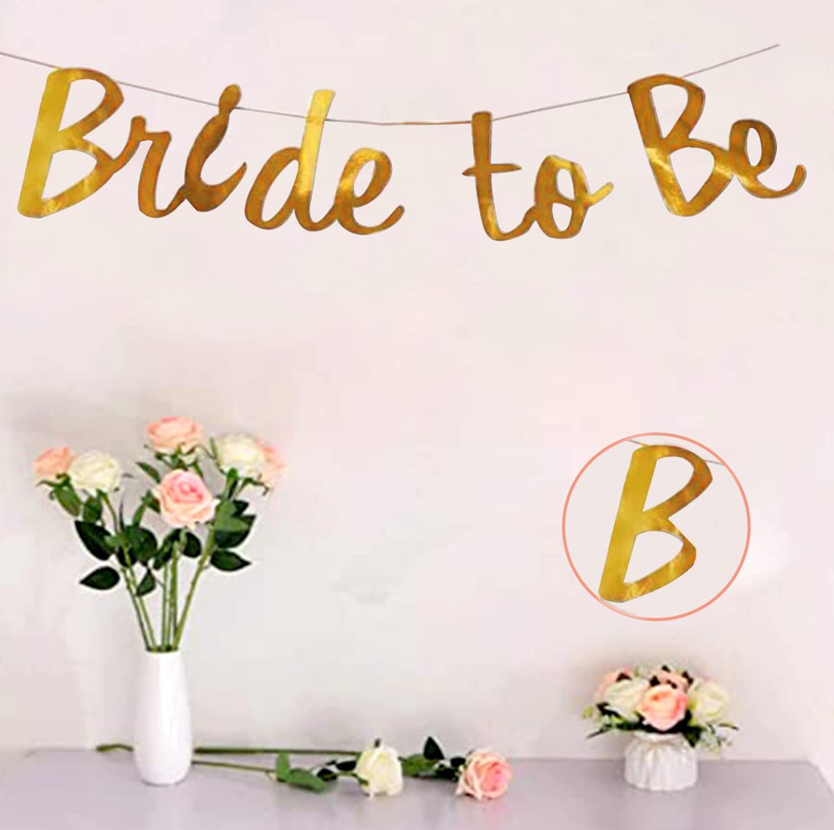 Gold "Bride to Be" Bunting – Elegant Wedding & Party Banner Decor