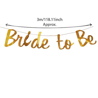 Gold "Bride to Be" Bunting – Elegant Wedding & Party Banner Decor