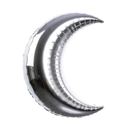 Moon Shaped Foil Balloon – Silver (Pack of 1)