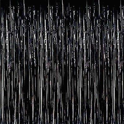 Black Foil Fringe Curtain for Decoration