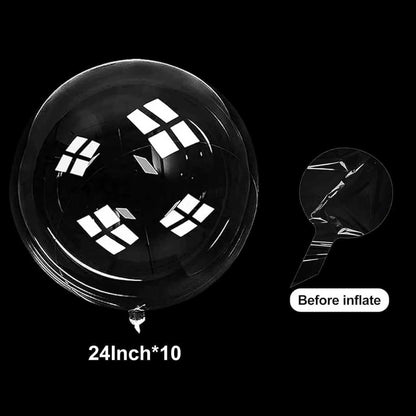 24 Inch Bobo Balloons – 5 PCS Large Clear Bubble Balloons (Helium Style)