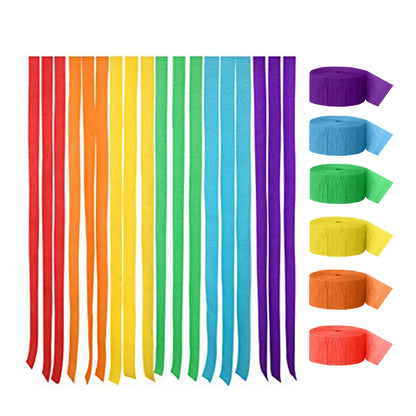 12-Pack Multi-Color Crepe Paper Streamer Rolls – The Ultimate DIY Decoration Set