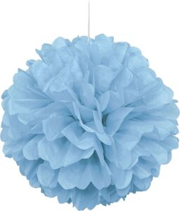 Powder Blue Tissue Paper Pom Poms – Flower Balls 12 inches
