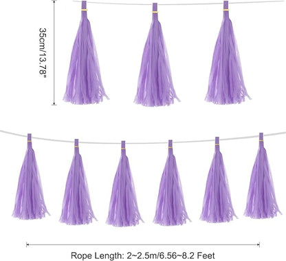Lavender Paper Tassel Garland – Decorative DIY Backdrop