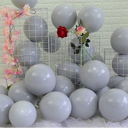 Grey Pastel Macaron Candy Color Balloon (Pack of 50)