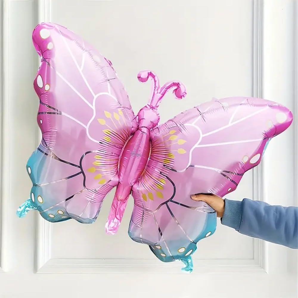 Colorful Foil Butterfly Theme For Party Supply, Birthday Day Party, Baby Shower (4 Pcs)