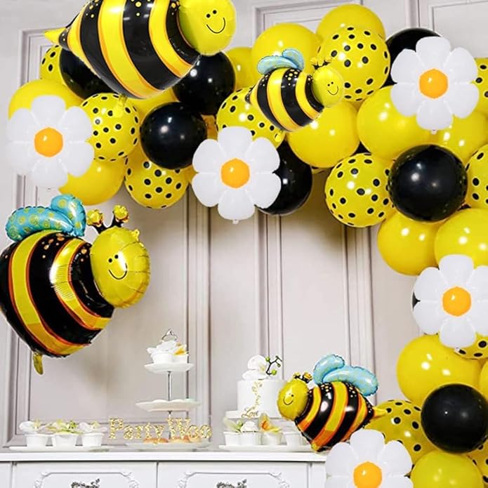 Honey Bee Shape Foil Balloons (32 Inch) – 4 Pcs