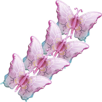 Colorful Foil Butterfly Theme For Party Supply, Birthday Day Party, Baby Shower (4 Pcs)