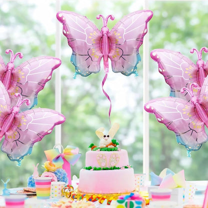 Colorful Foil Butterfly Theme For Party Supply, Birthday Day Party, Baby Shower (4 Pcs)