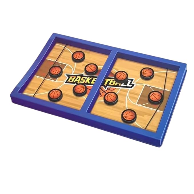 Tabletop Sling Puck Game – Basketball Theme