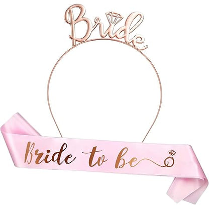 Bride To Be Rose Gold Party Bundle – Complete Bridal Shower & Bachelorette Decoration Set