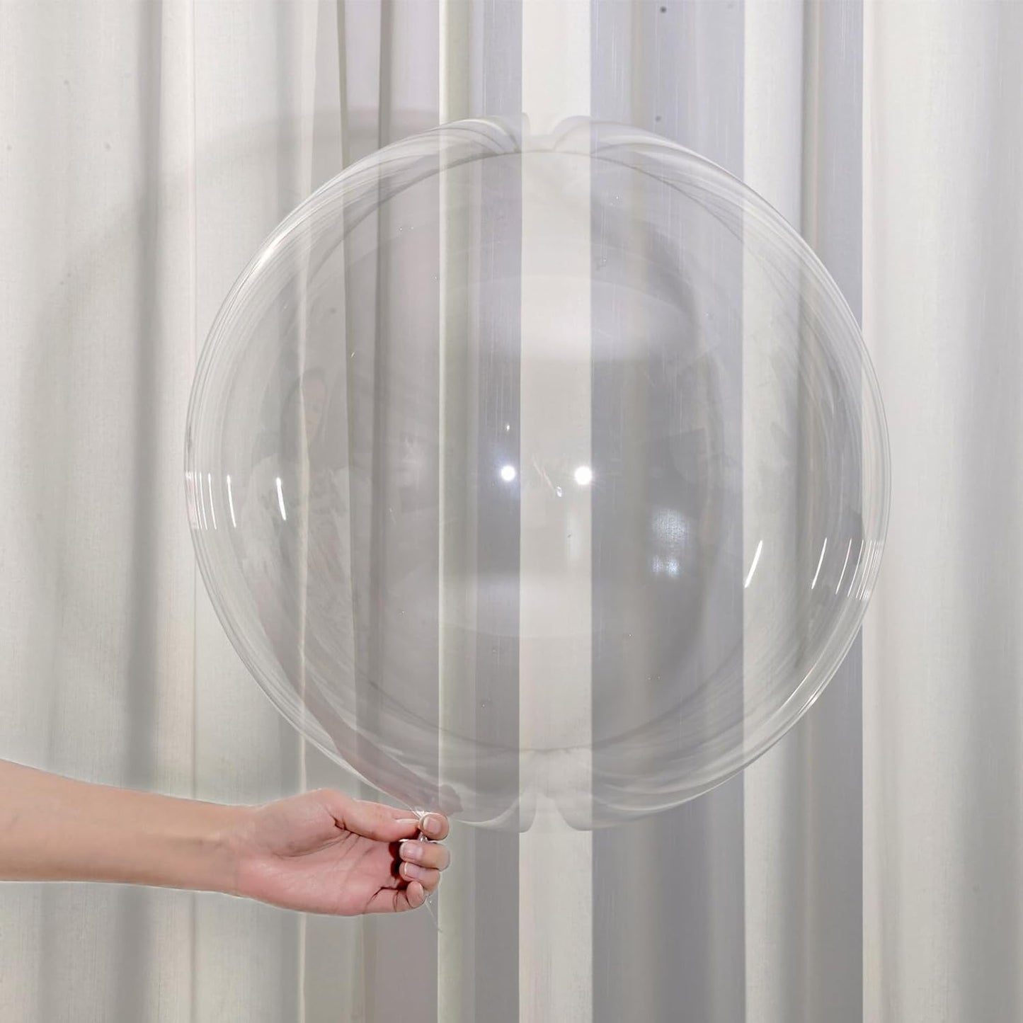 24 Inch Bobo Balloons – 5 PCS Large Clear Bubble Balloons (Helium Style)