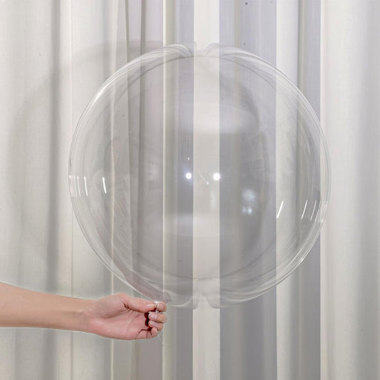 24 Inch Bobo Balloons – 5 PCS Large Clear Bubble Balloons (Helium Style)