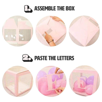 Red Love Baby Boxes – Decorative Cardboard Blocks for Baby Showers & Photoshoots