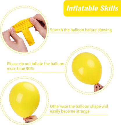 Metallic Yellow Balloons for Party Decoration (50 Pcs)