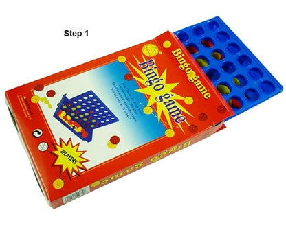 Bingo Game Set – Four in A Row Classic Family Pocket Game