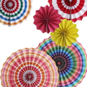 6-Piece Paper Flower Fan Set – Elegant Party Backdrop Decor