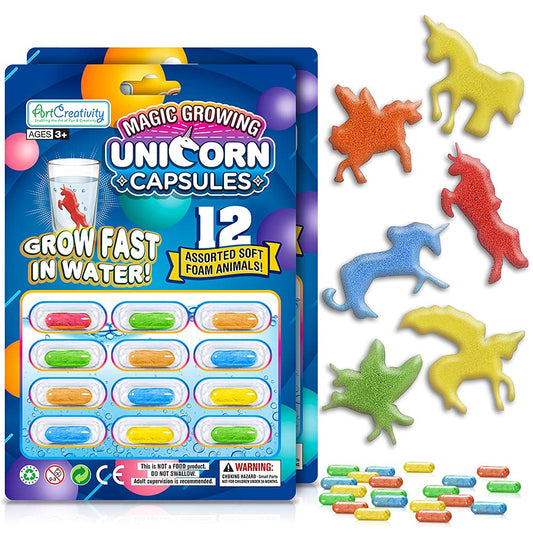 Surprise Unicorn Animals Capsules – Assorted Sponge Creature Toys (Multicolor)