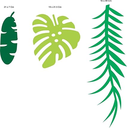 Tropical Party Banner – Tropical Leaf Hanging Garland (Pack of 12)