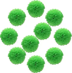 Green Tissue Paper Pom Poms – Flower Balls(14 Inch)