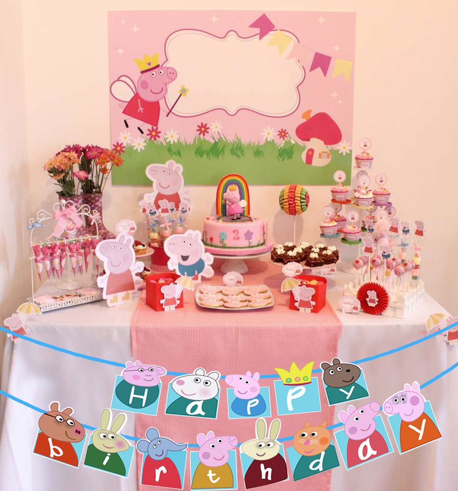 Peppa Pig Happy Birthday Banner