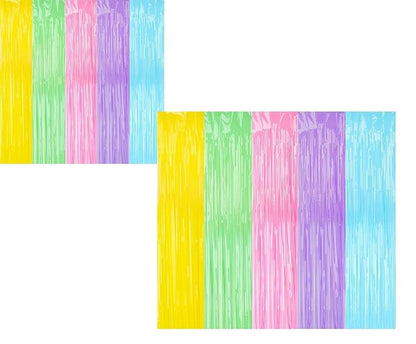 Pastel Purple Foil Curtain Backdrop – 2Pcs Set | Royal & Whimsical Party Decor