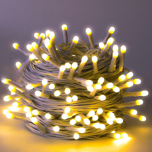 LED String Lights – 10m Warm White Plug-In (Golden glow)