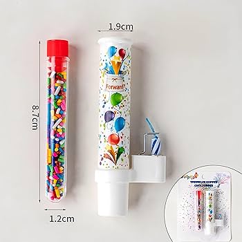 Surprise sprinkler popper cake topper