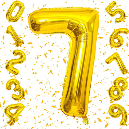 Number Golden Foil Balloon – 32 inch Size